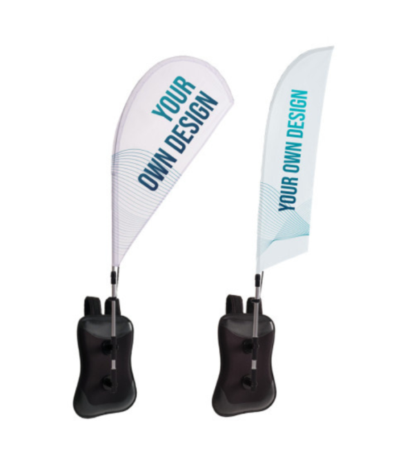 Mochila con banderola publicitaria